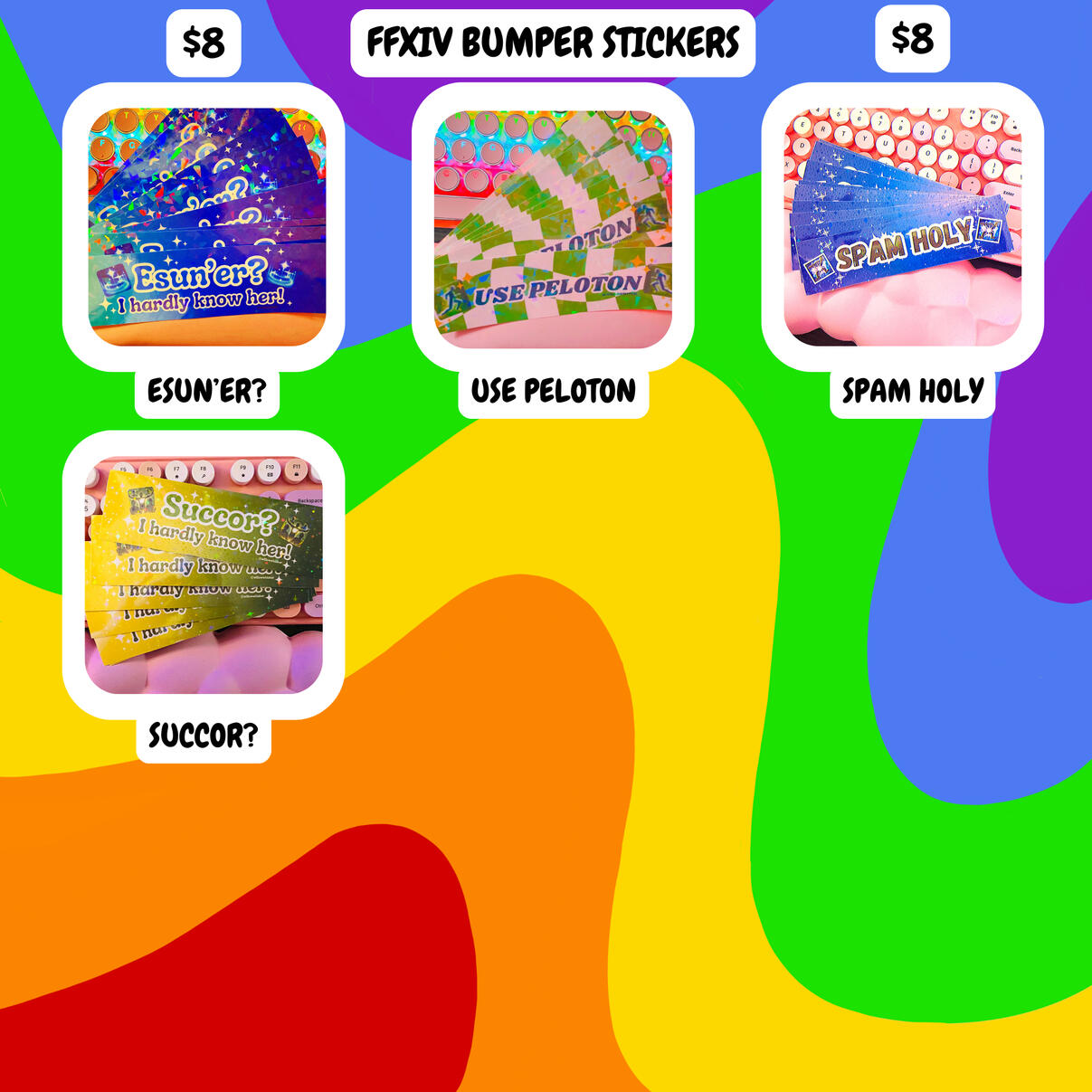 FFXIV BUMPER STICKERS