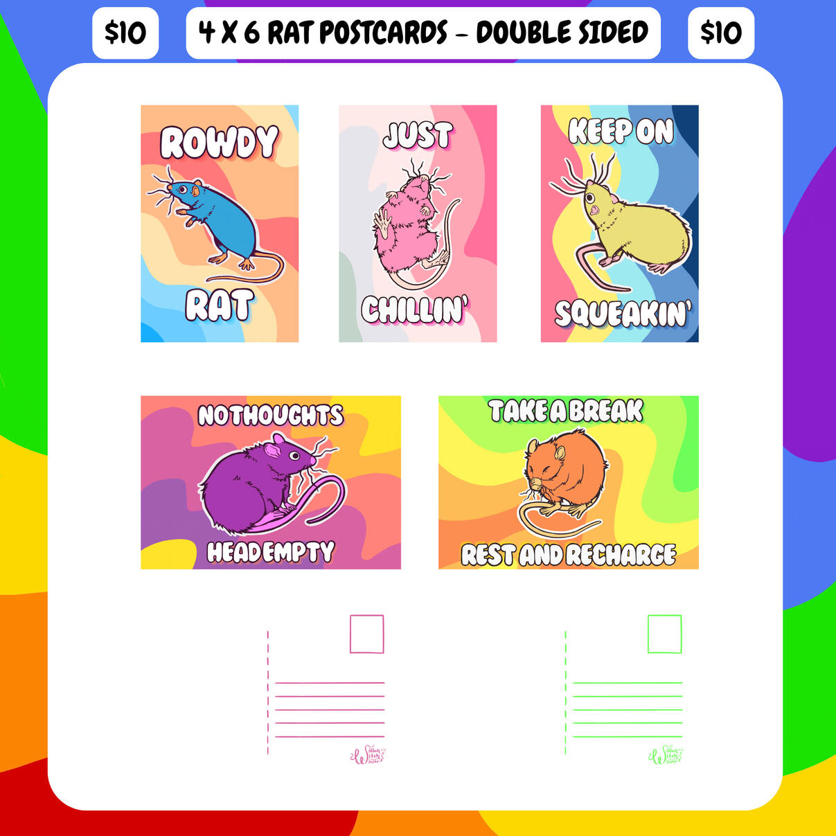 RAT POSTCARDS